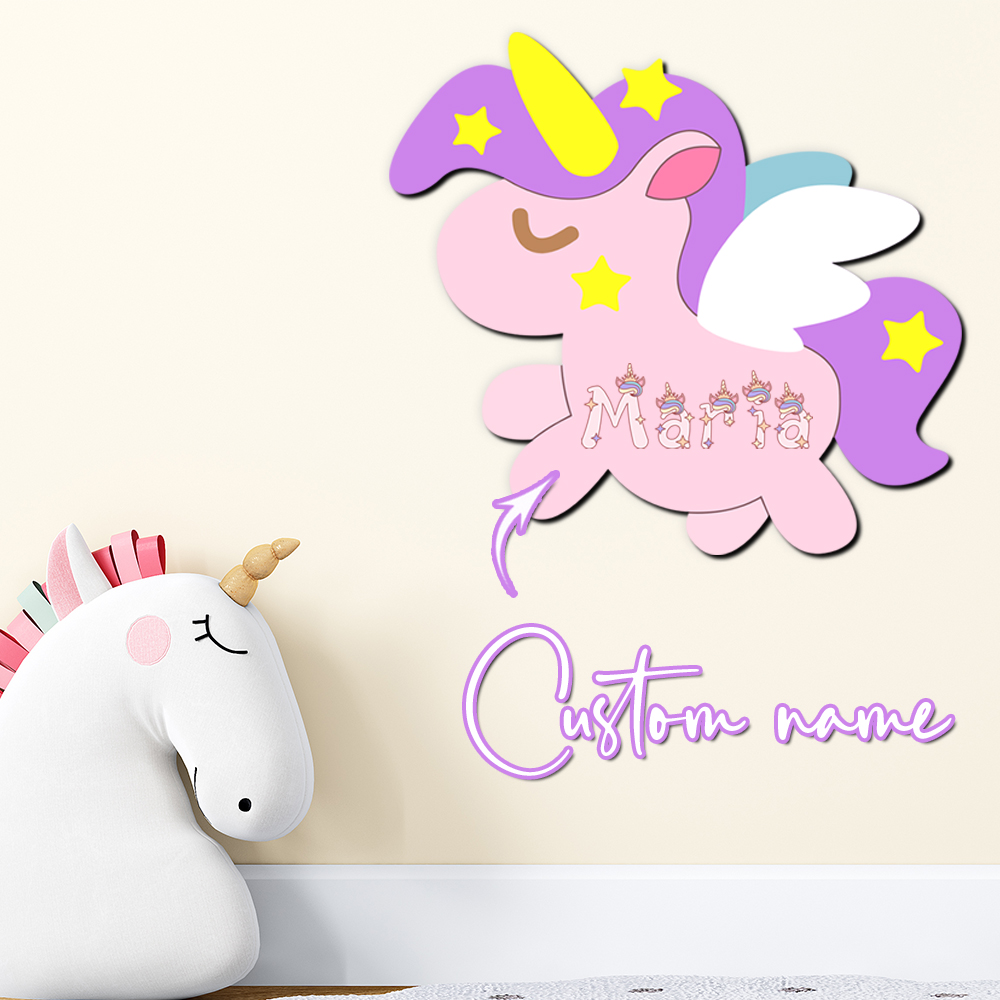 Baby Nursery Wall - Персонализированная деревянная табличка с именем в