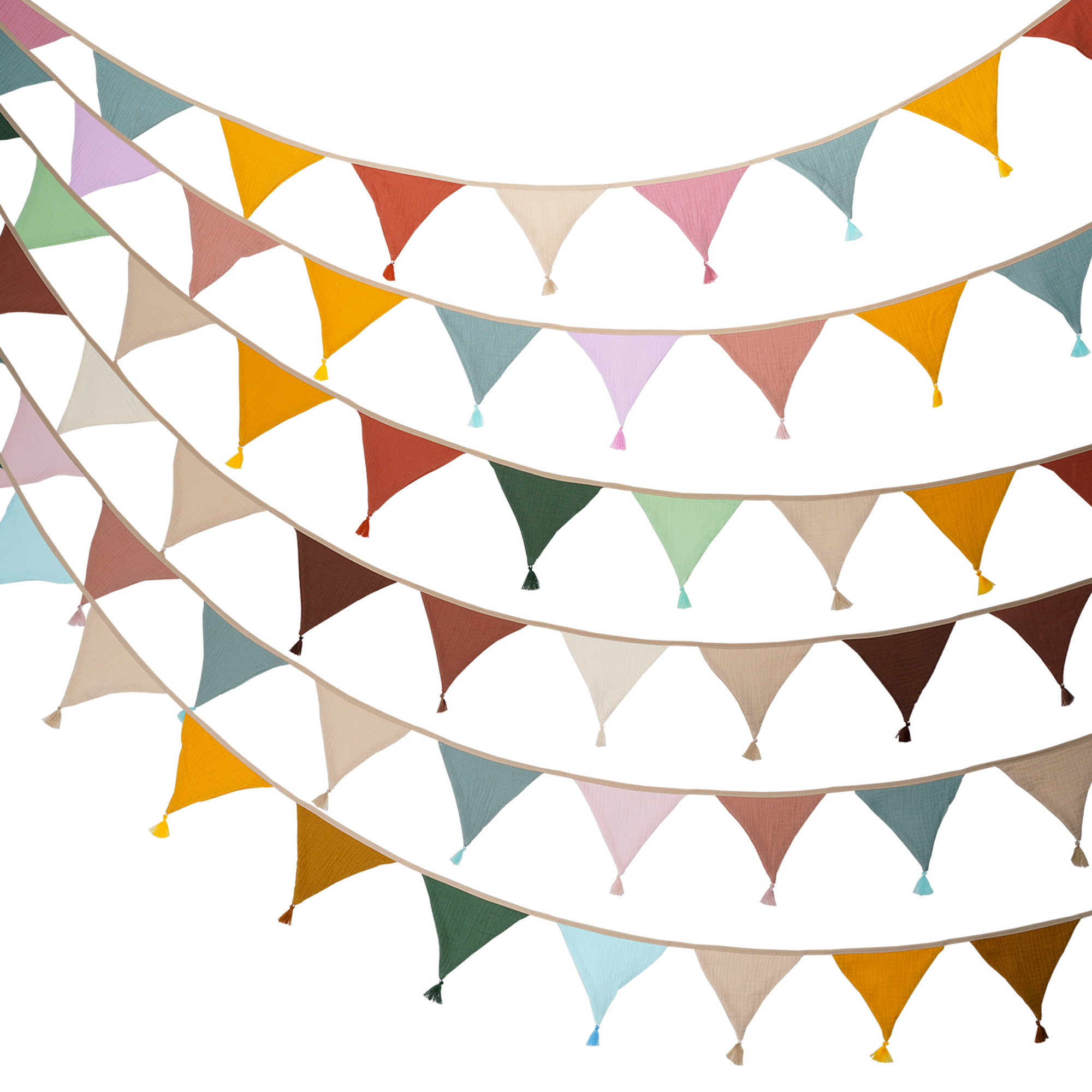 Baby Nursery Fabric - Гирлянда из ткани для детской комнаты,