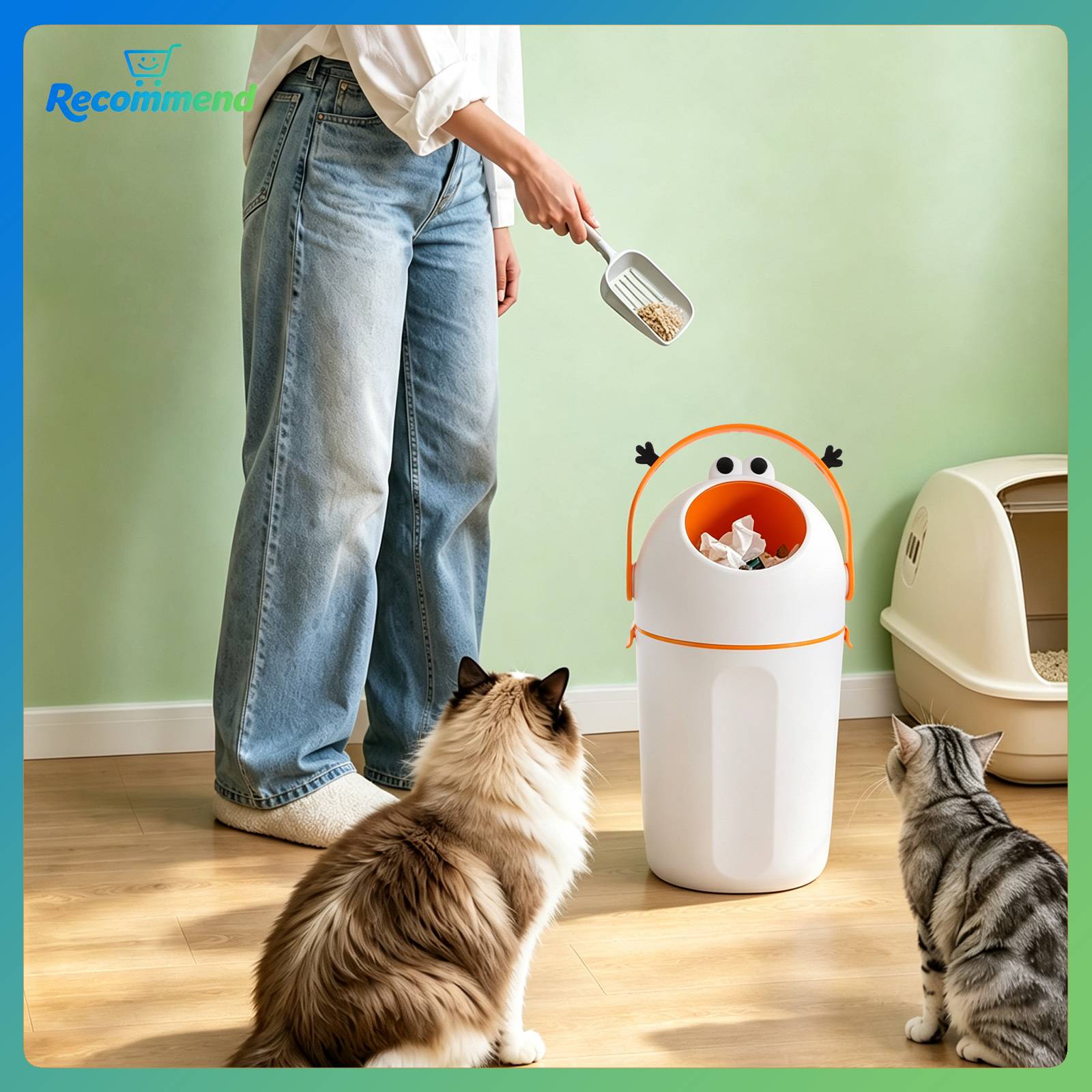 Baby Nursery Green - Безвонкий контейнер для подгузников, мусорное ведро