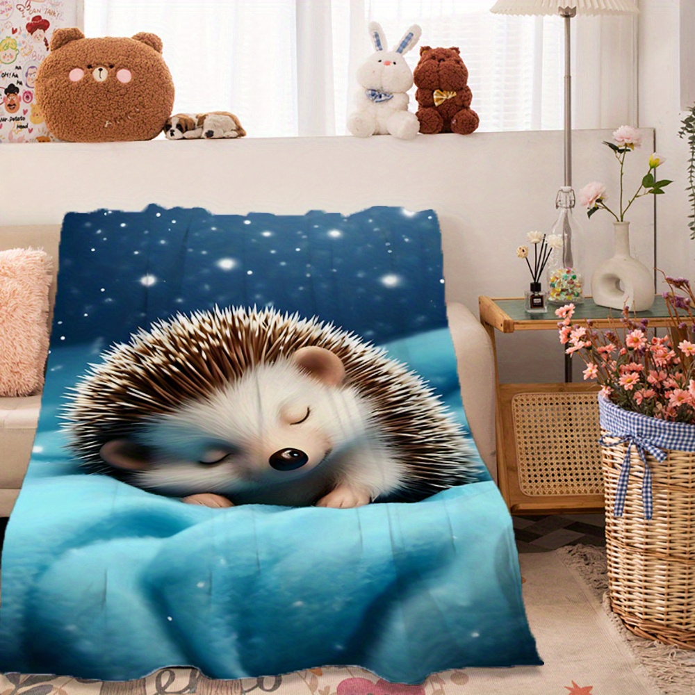 Baby Nursery Fabric - Милое детское одеяло-плед с ежиком, зимнее,