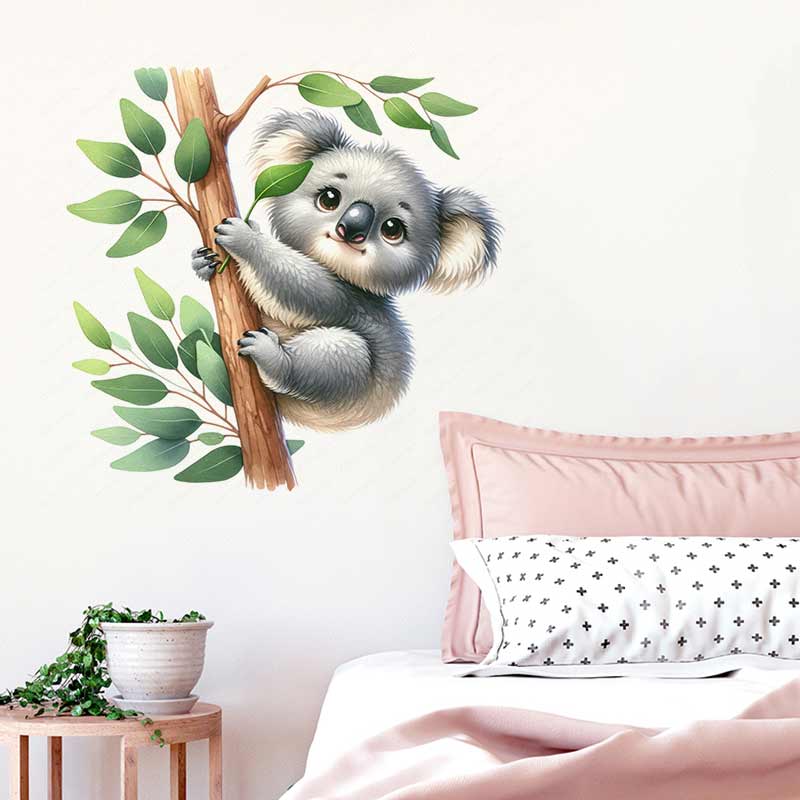 Baby Nursery Mural Wallpaper - Милая наклейка на стену с коалой,