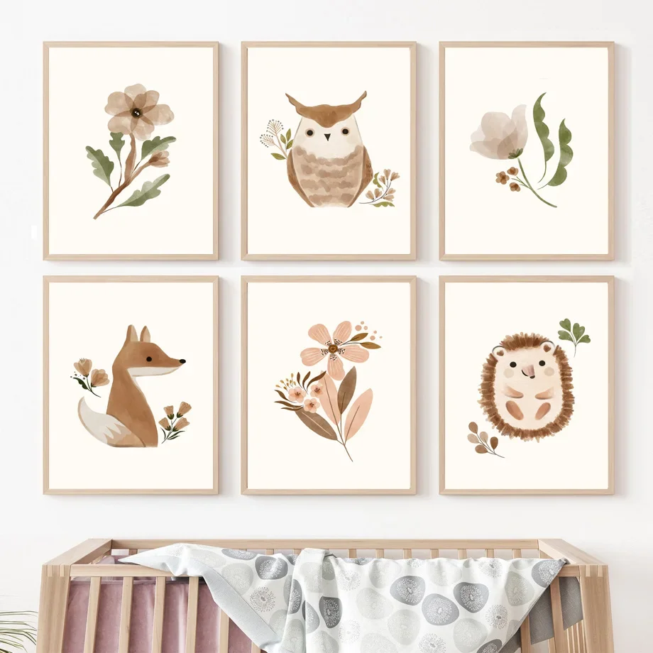 Baby Nursery Animal Theme - Настенный декор для детской комнаты в