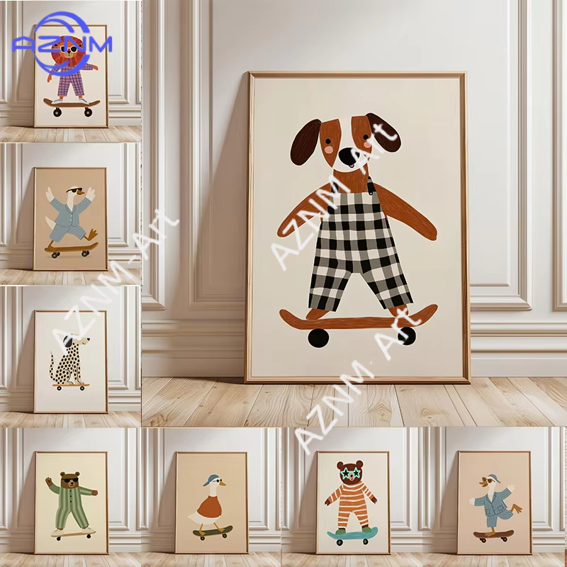 Baby Nursery Prints - 1 шт. Забавный постер с животными