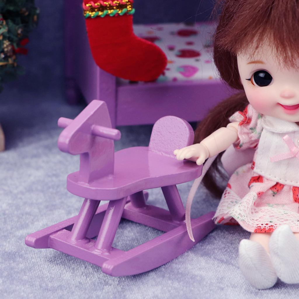 Baby Nursery Rocking Chair - Деревянный кукольный домик, качалка, миниатюрный стул,