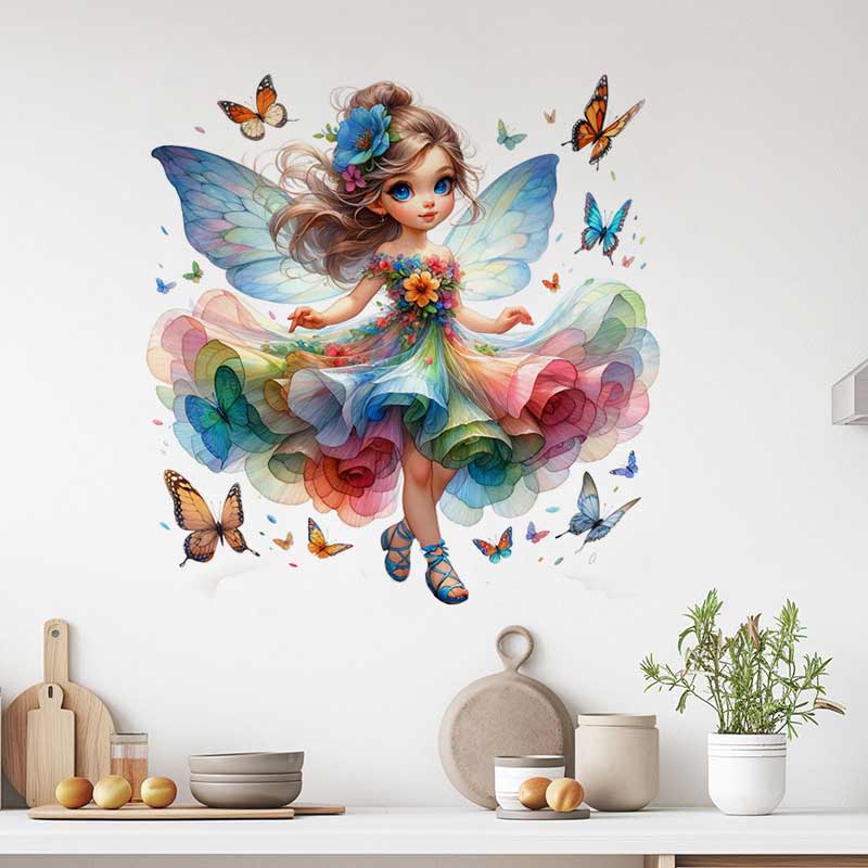Baby Nursery Mural Wallpaper - Наклейка на стену «Фея» для детской