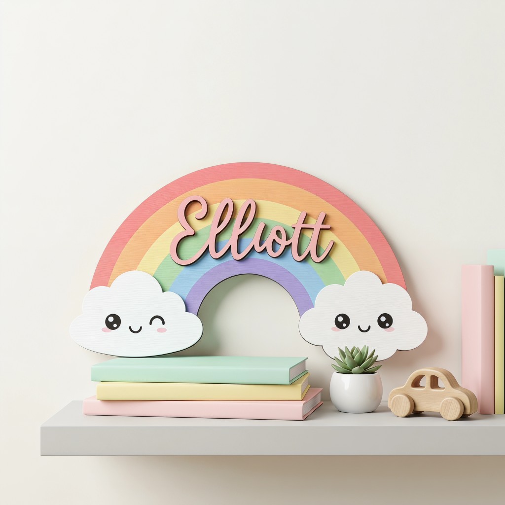 Baby Nursery Wall - 1 шт. Персонализированная деревянная табличка с