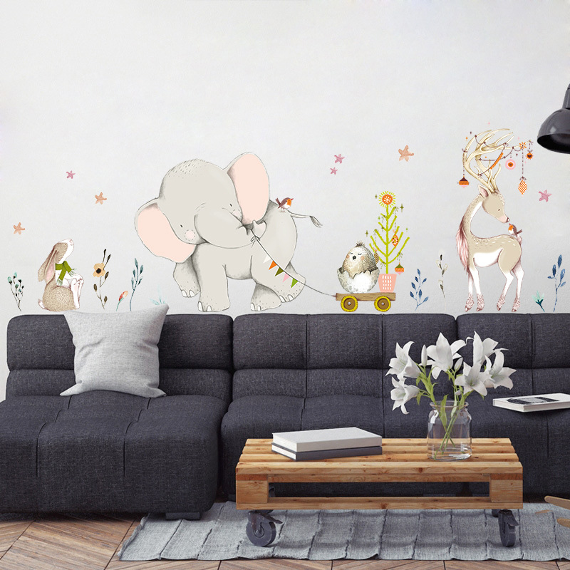 Happy Baby Слон Банни Наклейки – обзор и цена Baby Nursery Mural Wallpaper
