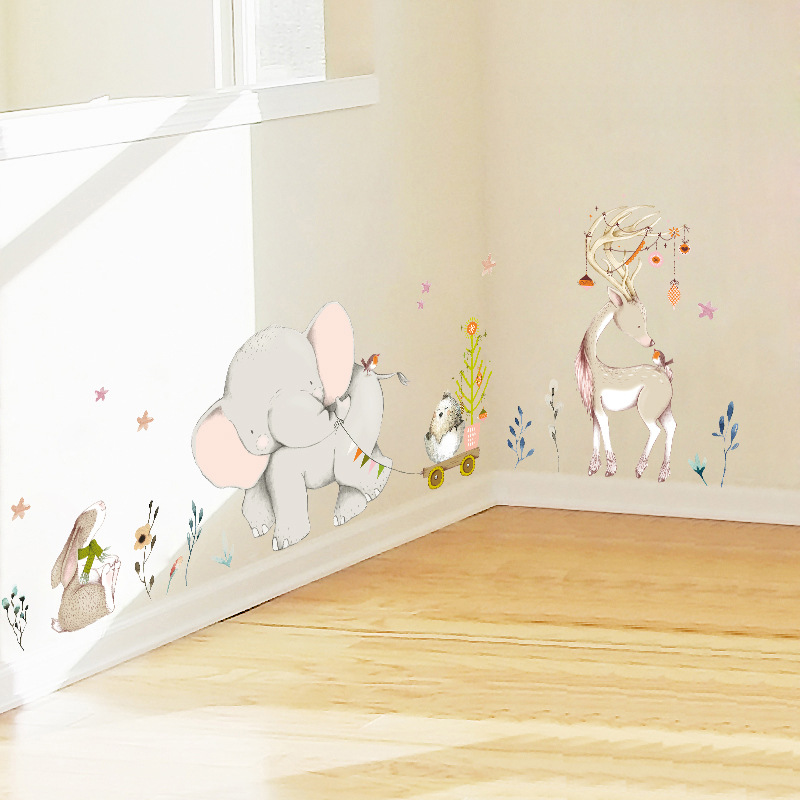 Happy Baby Слон Банни Наклейки – обзор и цена Baby Nursery Mural Wallpaper