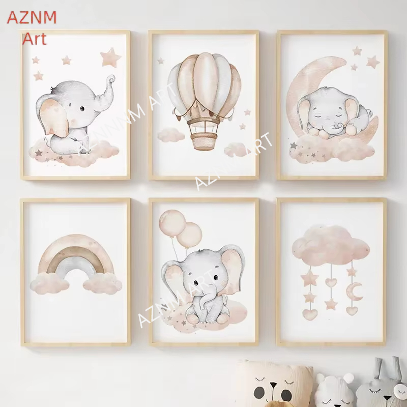Постеры с изображением слона,  – обзор и цена Baby Nursery Fabric