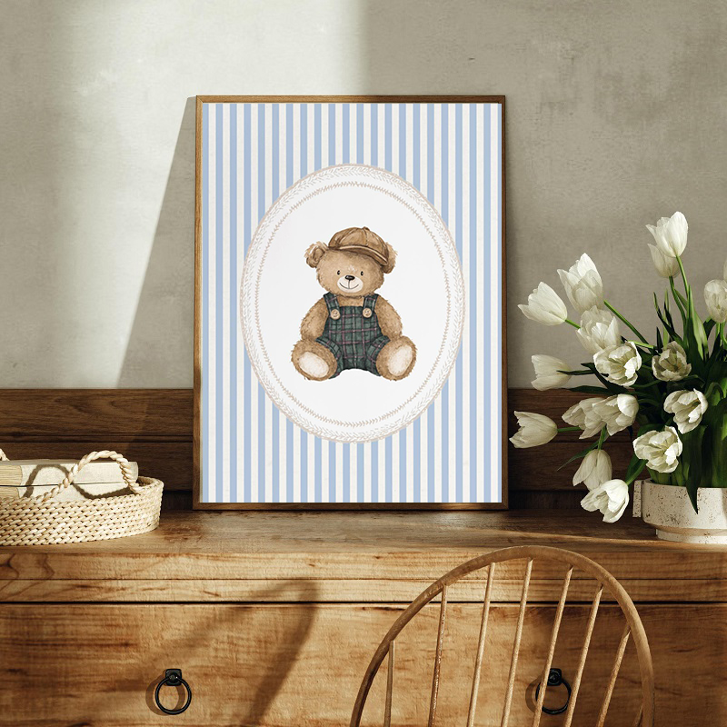 Винтажный постер с воздушным ш – обзор и цена Baby Nursery Green
