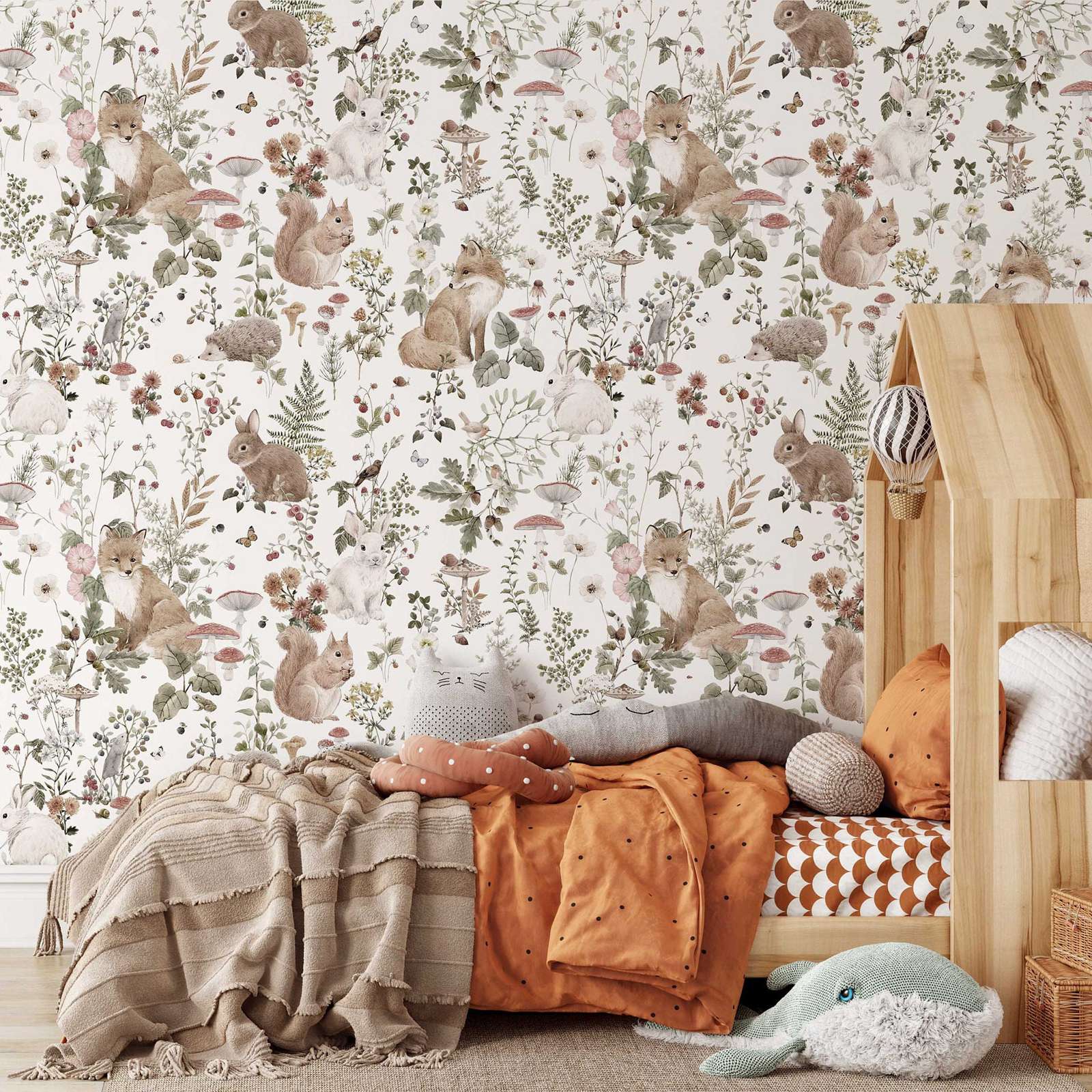 Forest Babies MuraL, большие м – обзор и цена Baby Nursery Mural Wallpaper