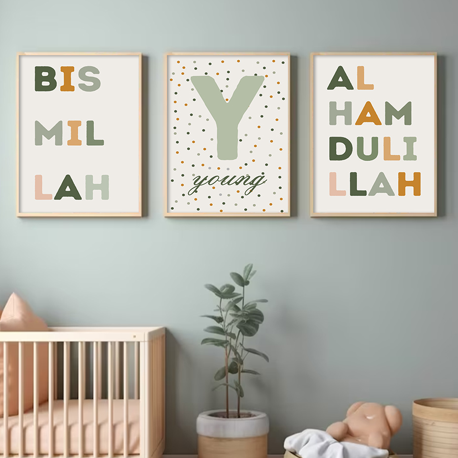 Ранняя Настенная картина с зел – обзор и цена Baby Nursery Green