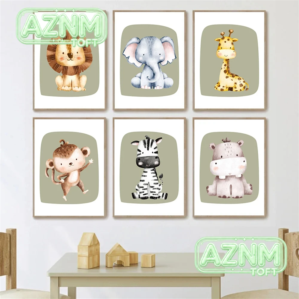 Милые обезьяны, зебры, жирафы, – обзор и цена Baby Nursery Green