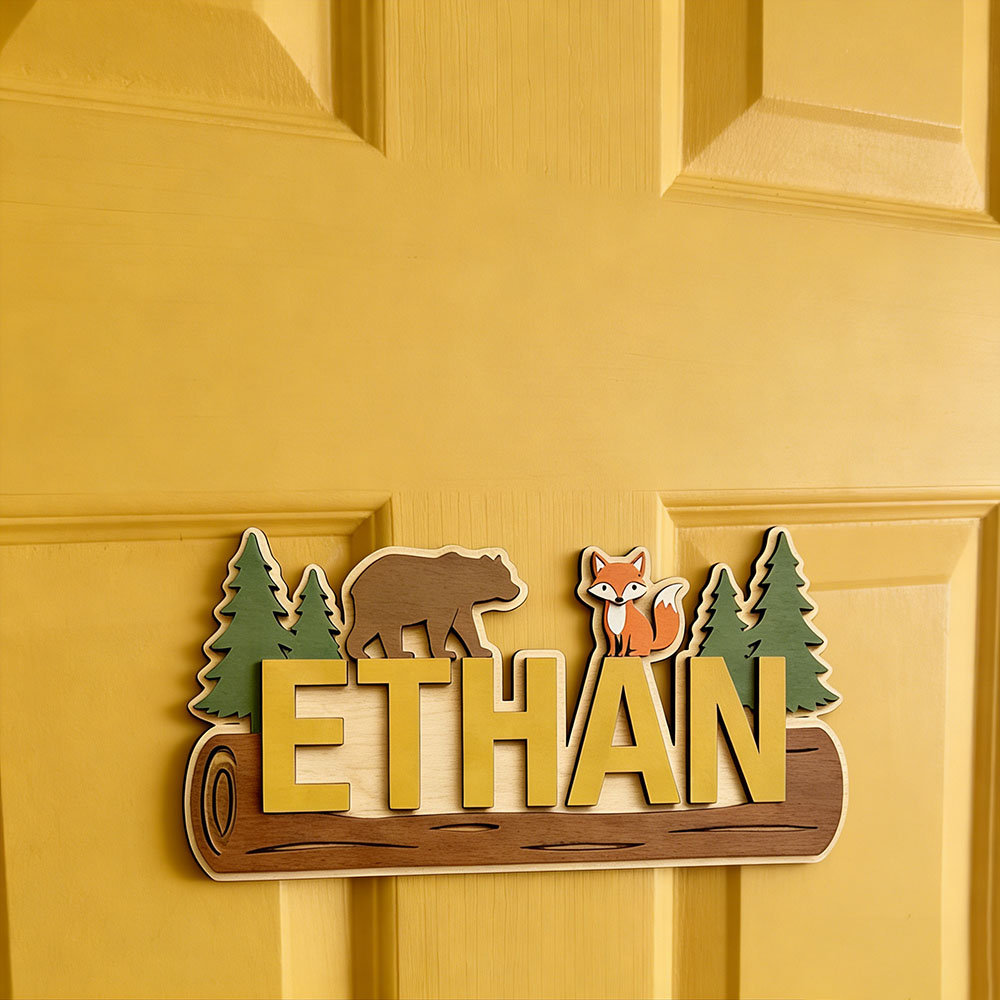 Деревянная табличка с именем н – обзор и цена Baby Nursery Wall