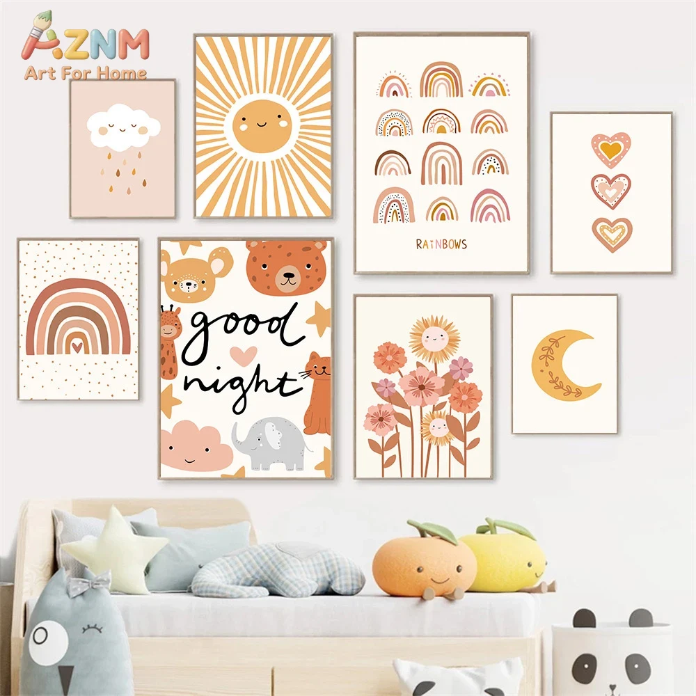 Настенное искусство на холсте  – обзор и цена Baby Nursery Prints