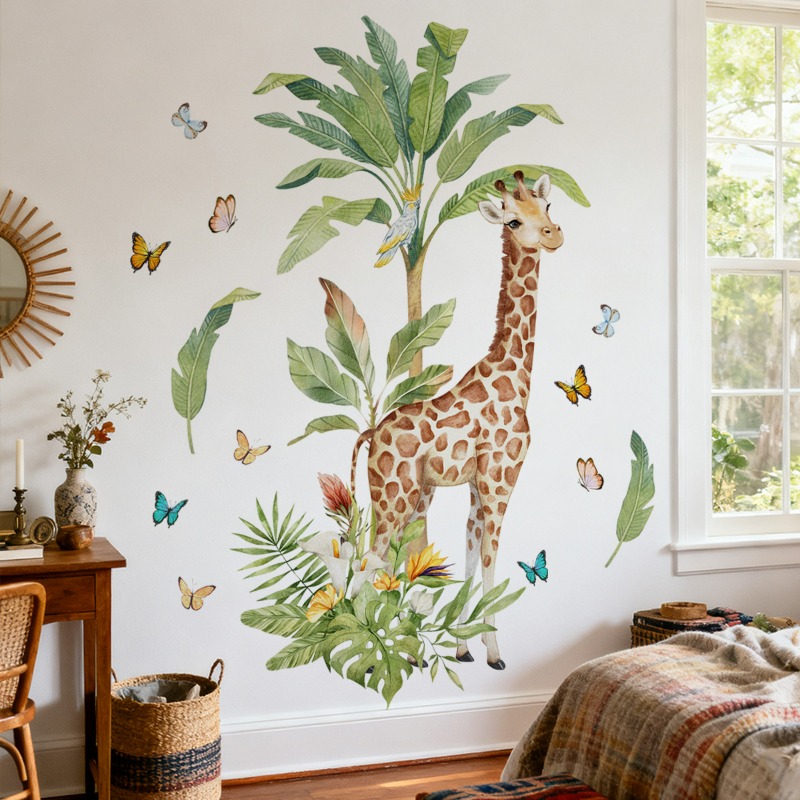 Большое лесное животное, жираф – обзор и цена Baby Nursery Mural Wallpaper