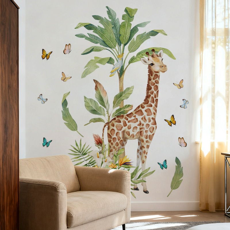 Большое лесное животное, жираф – обзор и цена Baby Nursery Mural Wallpaper