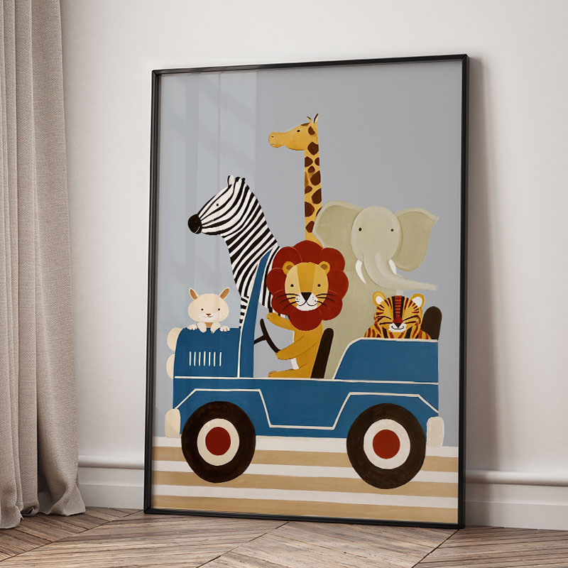 Забавные мультяшные животные:  – обзор и цена Baby Nursery Fabric