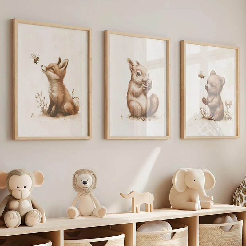 Постеры с животными: медведь,  – обзор и цена Baby Nursery Prints