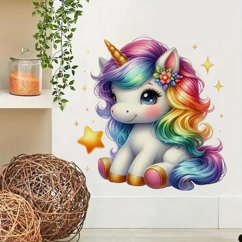 Милый Радужный Единорог стикер – обзор и цена Baby Nursery Mural Wallpaper
