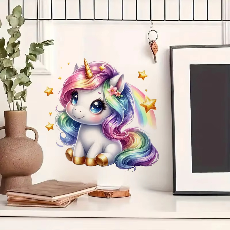 Милый Радужный Единорог стикер – обзор и цена Baby Nursery Mural Wallpaper