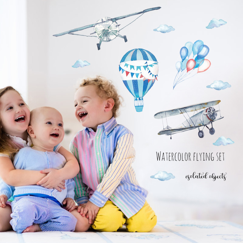 Наклейка на стену с воздушным  – обзор и цена Baby Nursery Mural Wallpaper